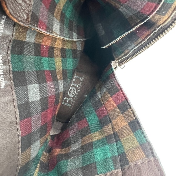 Born Brown Suede Cass Hiking Lace Up Block Heel Boots Size 11 Women's - Picture 13 of 14